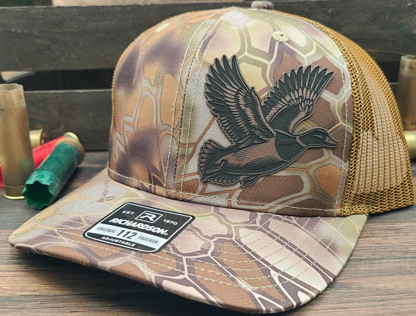 Flying Mallard on Camo