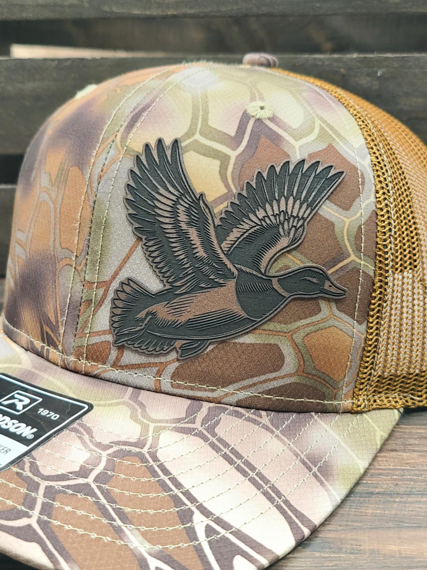 Flying Mallard on Camo